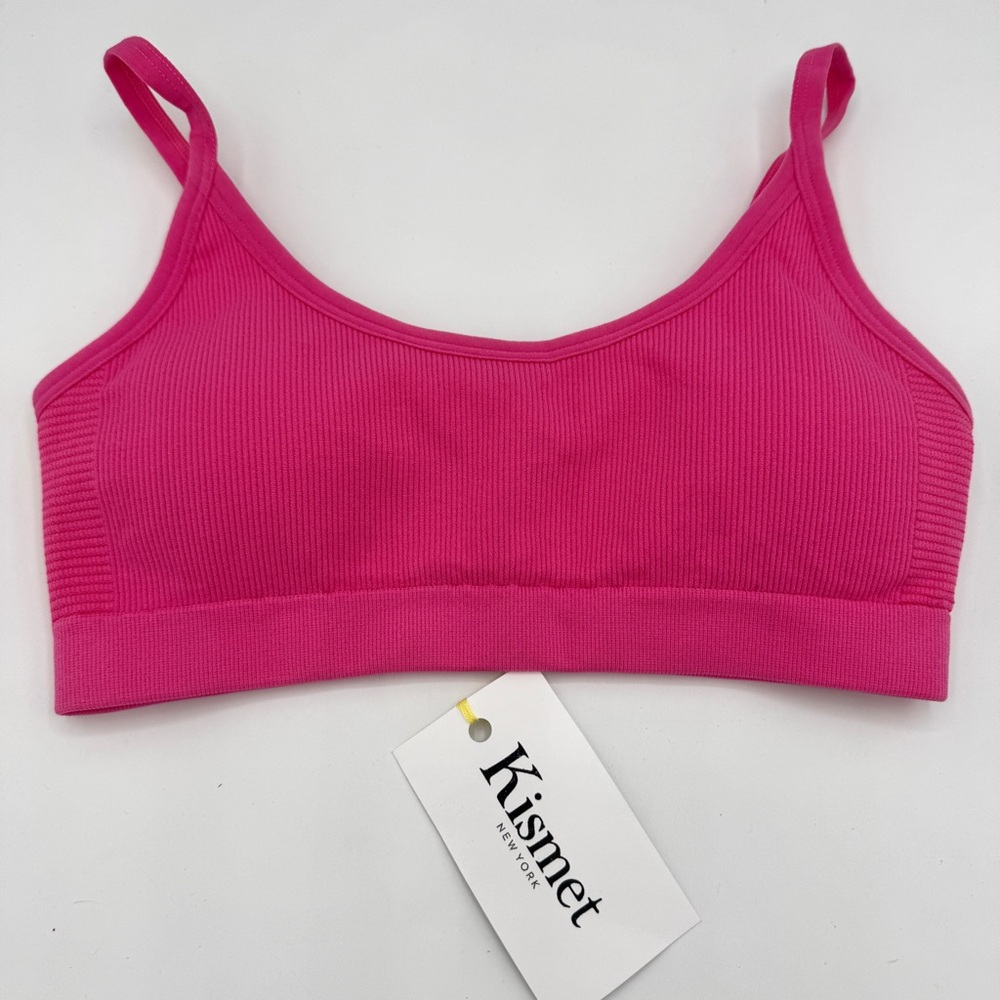 Nwt The Upside Ribbed Seamless Ballet Bra In Pink